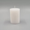 Rusztikus hengergyertya - fehér - 7x10 cm