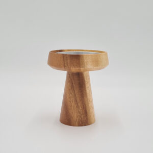 Akácfa gyertyatartó - gomba alakú -12 cm magas