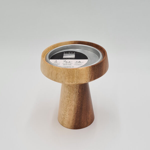 Akácfa gyertyatartó - gomba alakú -12 cm magas